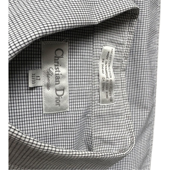 Dior Men's Dress Shirt in Black and White - Picture 8 of 9